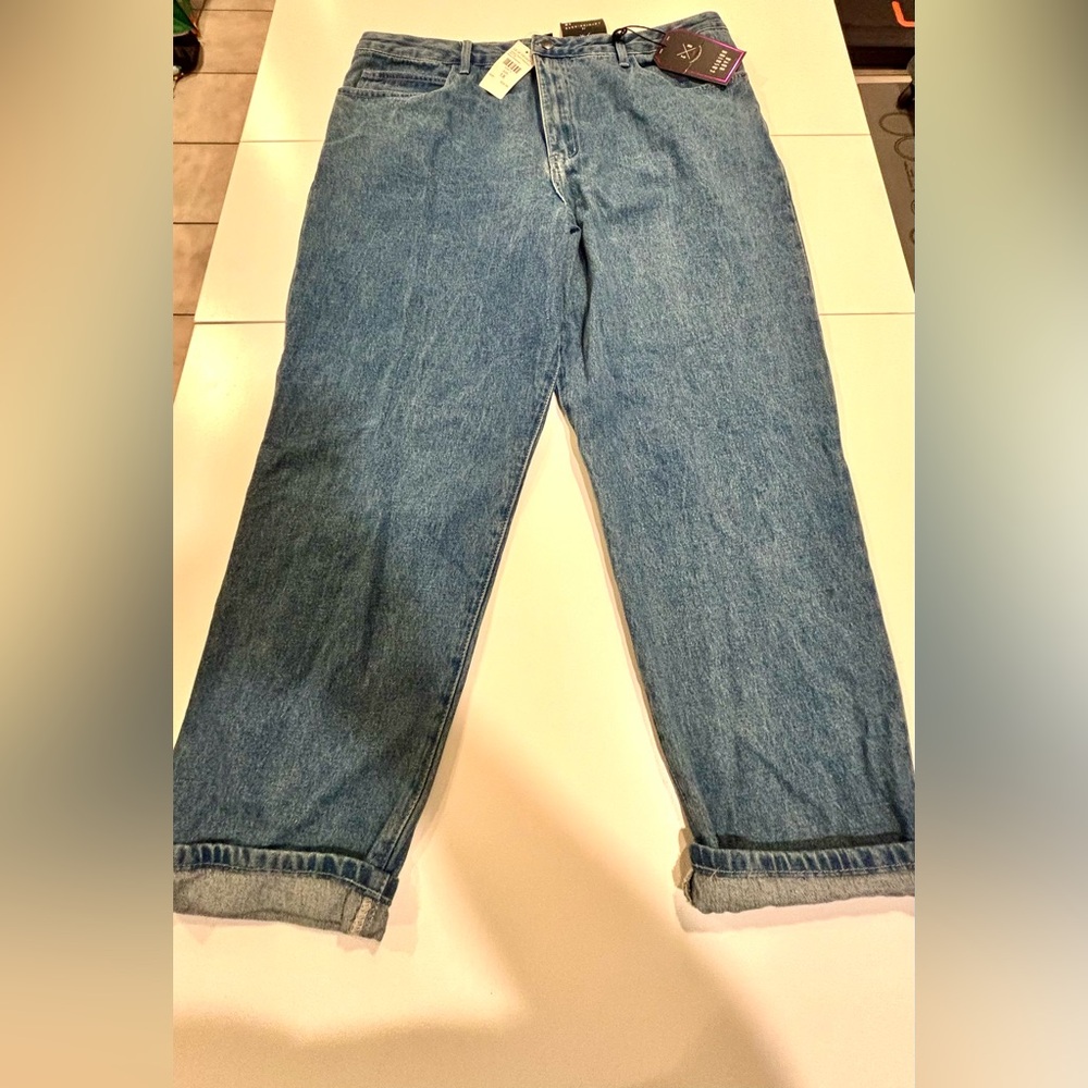 Fashion Nova Silver-Accented Blue Jeans - Picture 4 of 5